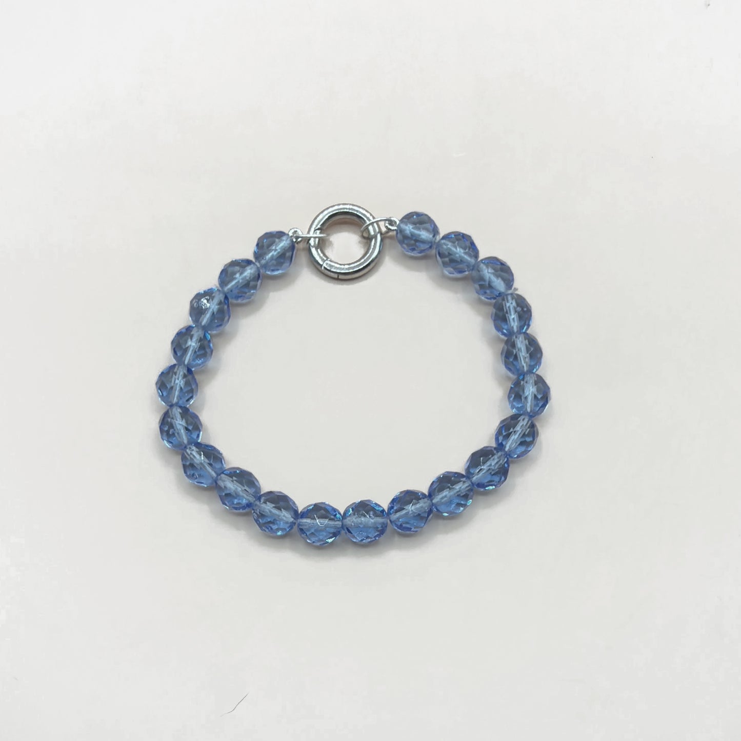 Blue Sapphire Czech Glass Beaded Bracelet