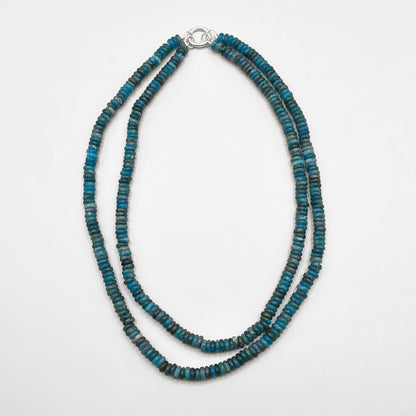 Blue Apatite Rondelle Layered Stack