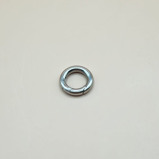 Stainless Steel round push clasp.